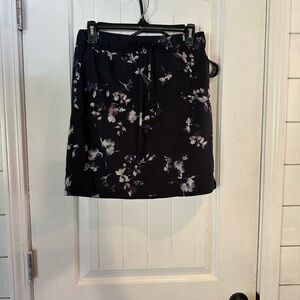 J. Jill  active Black Floral Mini Skirt